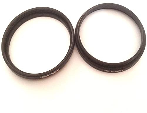 2x Size 42-43mm Digital Camera Lens Step Up Rings Connector Adapter 42mm To 43mm Filter Conversion Connect-ing Screws Focus Photo Film Attachment Fix-Ing Video Photography Parts Accessories