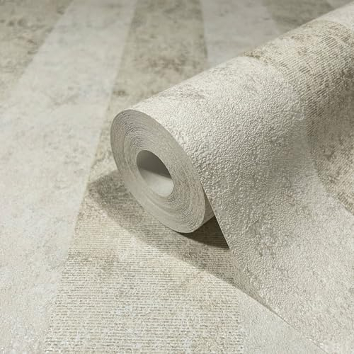 marburg Tapete Beige Streifen Streifen Klassisch GZSZ für Wohnzimmer oder Schlafzimmer Made in Germany 10,05 x 0,53m