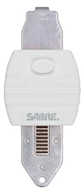 SABRE Universal Portable Door Lock with Travel Bag, Durable Travel Friendly Door Lock for Hinged Doors, Lightweight, Additional Security for Homes, Rentals, Apartments, Hotels & Commercial Buildings
