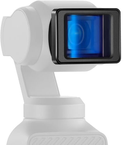 NEEWER LS-44 - Lente anamórfica magnética de 1,2 x compatible con DJI Osmo Pocket 3, lente de cámara asférica para efecto cinematográfico de pantalla ancha con destello azul, lente óptica multicapa de