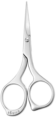 LIVINGO Nail Scissors - Precision Grooming Sharp Blade Pointed Tip Manicure Cuticle Trimming Fingernails, Toenails, Stainless Steel
