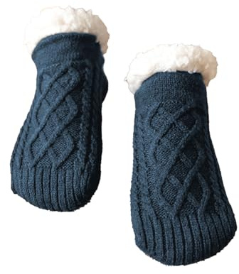GAJUS Chaussettes Antidérapantes Chausson de sol Tricotées d'hiver Chaudes à Bouchon Brodées Pantoufles Tissu Thermique Homme Femme Slipper épaisses de Lit Tricotées de Maison de Noël