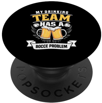 La mia squadra di bere ha un problema di bocce divertente birra a sfera PopSockets PopGrip Adesivo
