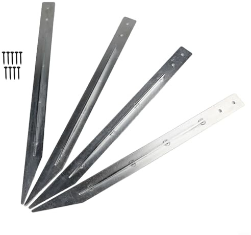 Desiumite Kit d'ancrage au sol pour balançoire extérieure, piquet de sécurité en métal résistant à la rouille avec vis de montage pour balançoire en bois, cadres d'escalade et structures de jeu de