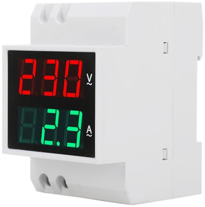 Haofy Single Phase Dual LED Display Voltage Current Meter with Good Accuracy, Suitable for AC Electrical Monitoring, 0.5 Inch LED Tube