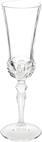 RCR Aurea Calici Flûte, Vetro, Trasparente, Confezione da 6 Pezzi, 14 cl
