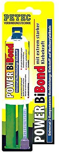 PETEC 98625 Power BiBond 2-Komponenten Hochleistungskleber Klebstoff 24ml