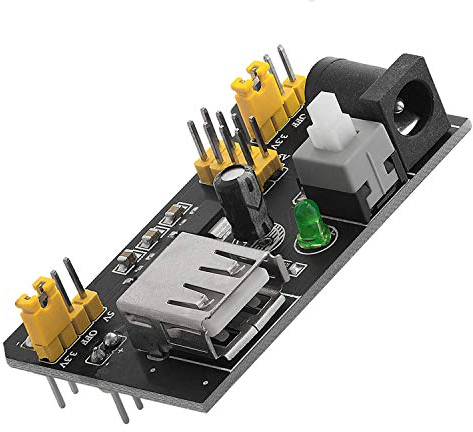 AZDelivery Compatible with MB-102 Breadboard Power Supply Module 3.3V 5V 700mA Adapter for Solderless Breadboard MB102 compatible with Arduino Including E-Book!