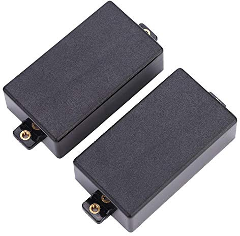 SQ Gitarre Humbucker Abdeckung, 2 Stücke Humbucker Sealed Guitar Pickup Covers für E-gitarre Ersatzteile(Schwarz)
