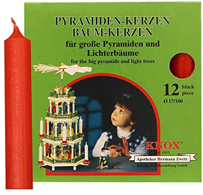 Pyramidenkerzen 17/100 - rot 12 Stk.