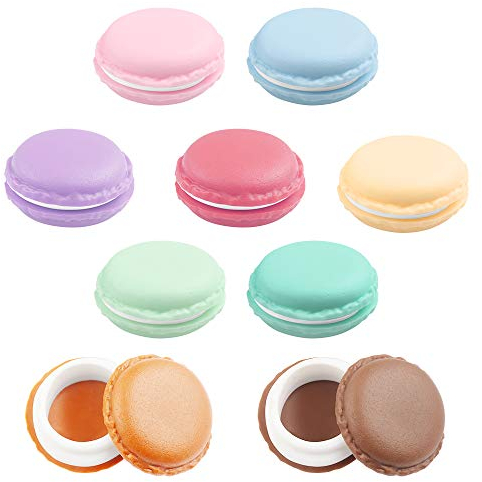 Chudian 18 Pezzi Macarons Scatola, Macarons Custodie Multicolore Scatola Portagioie Macarons per Gioielli Auricolari Pillole Caramelle Organizzatore Regalo (9 Colori)