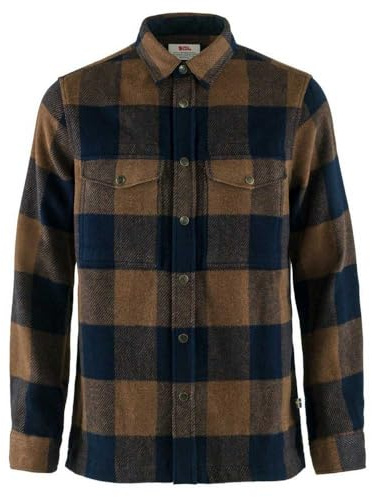 Fjällräven Herren Canada M Long Sleeved T-Shirt, Chestnut/Dark Navy, S EU