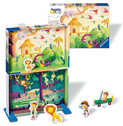 Ravensburger Kinderpuzzle Puzzle&Play 05593 - Dschungelabenteuer - 2x24 Teile Puzzle für Kinder ab 4 Jahren