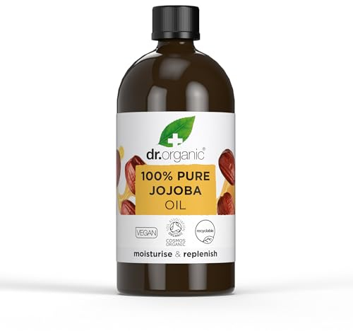 Dr Organic Olio di Jojoba, 100% Puro & Naturale, Idratante, Multi Azione, Viso, Corpo & Capelli, Olio Vettore, Vegano, Cruelty Free, Senza Parabeni & SLS, 100ml