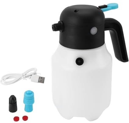 Schaumsprüher Drucksprüher 1.8L Elektrische Autowasch Sprühflasche mit Druckschaumzerstäuber, Schaumsprühgerät für Autowäsche, Blumenbewässerung