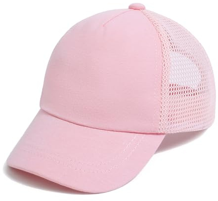 DRESHOW Bambin Baseball Casquette Bébé Soleil Chapeau Mignon Solide Couleur Casquettes Unisexe Bébé Trucker Chapeaux Nourrisson Bambin Enfant Chapeaux pour Garçons Filles
