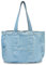Boziee Denim Damen Shopper Tasche Damen Tote Bag Groß Beuteltasche Mit ReißVerschluss,Tragetasche Shopping Bag für School Schule Arbeit Büro Reisen Einkaufen Alltag (Leichte Denim)