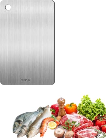Tagliere in Titanio, 2025 Nuovo Tagliere in Titanio Multifunzione, Tagliere in Titanio per Uso Alimentare Su Entrambi I Lati, per Garantire Il Gusto Originale Degli Ingredienti