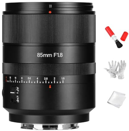7artisans Lente de retrato de enfoque automático AF de 85 mm F1.8 de formato completo, enfoque rápido, gran apertura, con botón personalizable, compatible con lentes de cámara Sony E-Mount como Sony