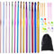 Barlone Häkelnadel Set 31 Stück,14 Stück Häkelnadel Bunt Aluminium 2 mm - 10 mm, Häkelnadeln Ergonomisch Set mit Häkel Zubehör Maschenmarkierer und Häkeltasche für Anfänger Stricknadeln Crochet Set