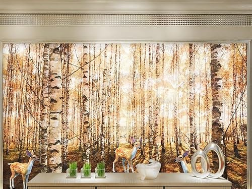 Murale In Tessuto Non Tessuto Scena Pittorica Dell'Oleo Forestale Carta Da Parati Decorazione Murale Soggiorno Camera Da Letto Dal Design Moderno 400Cm(W)*280Cm(H)