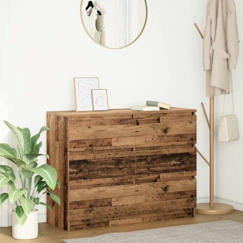 Teenpull Skänk av gammalt träutseende 100 x 35 x 76 cm, trämaterial, buffé med förvaringsutrymme, köksbuffé, matskåp, vardagsrum byrå