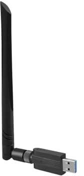 QAT 1300Mbps USB WiFi Dongle With High Gain Antenna, Dual Band 5GHz/2.4GHz High Gain Adapter for PC, Support Windows 11/10/8/7/Vista/XP