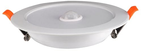 Aoresac Luz de Techo con Sensor, Luz Empotrable LED de 12 W con Sensor de Cuerpo Humano, Lámpara Empotrable Interior de bajo Consumo para Pasillo, Pasillo, Porche, Sala de Estar, etc. (Blanco frío)