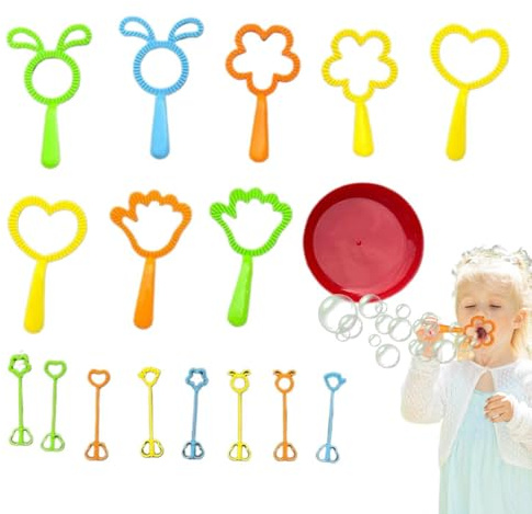 Bastone per bolle di sapone per bambini, giocattolo interattivo per bambini, giocattolo per bolle di sapone, per compleanni, attività all'aperto, attività di gioco, Pasqua, matrimoni, carnevale, aule