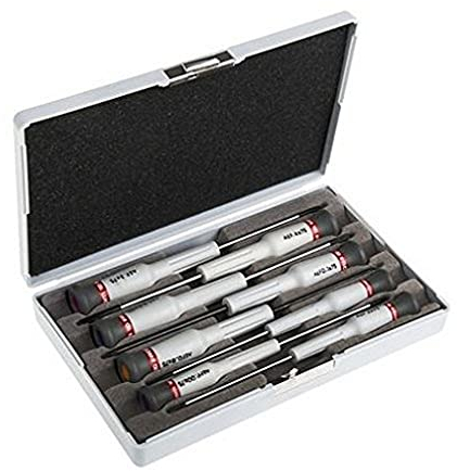 FACOM - Coffret de 8 Tournevis Micro-Tech Fente, Phillips et Pozidriv - AEF.J6 - Tournevis de Précision - 5 Tournevis Fente, 1 Tournevis Phillips et 2 Tournevis Pozidriv - Coffret de Rangement Compris
