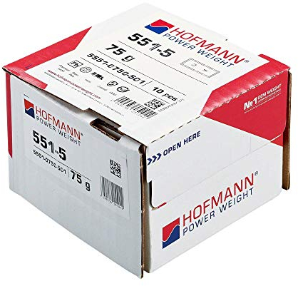Hofmann Power Weight 5551-0750-501 10x Klebegewicht LKW Alufelgen Typ 551 75 g, Schlaggewichte Wuchtgewichte Mercedes Renault
