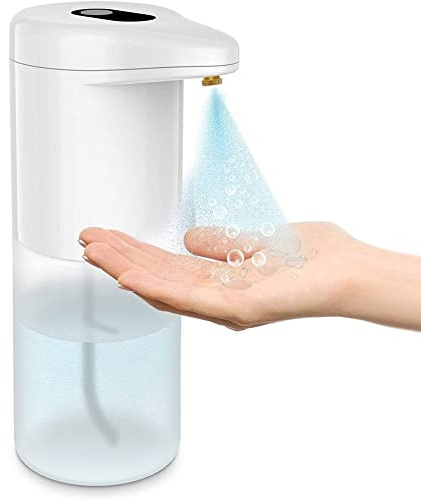 Lodokdre Dispensador de desinfectante automático, 500 ml, pulverizador automático con sensor de infrarrojos, dispensador de jabón grande