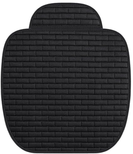 DEARBAG Cuscini Sedili Anteriori Universale, Cuscino Sedile Auto Anteriore Traspiranti, Copri Seduta Sedile con Fondo Antiscivolo, Cuscino per Sedile Auto Coprisedile Confortevole, Nero (52 * 51cm)