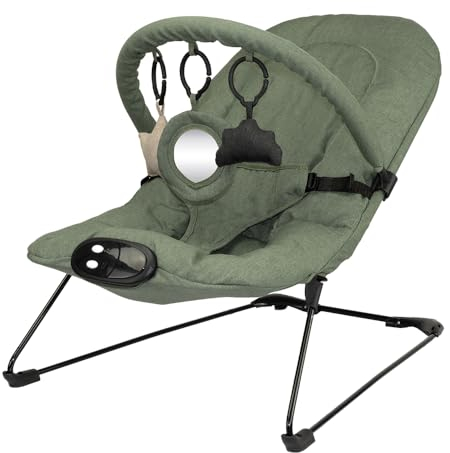 Novi Baby® Musical Cloud Babywippe - Schaukelstuhl - Wippsitz - Grün Melange