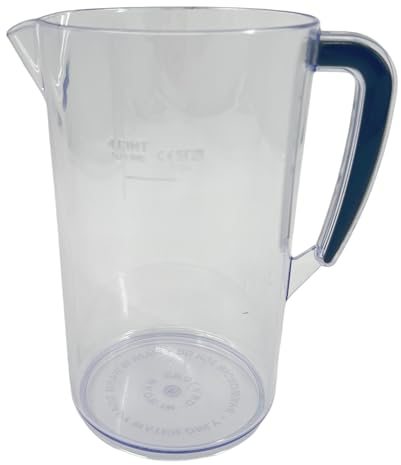 Chabrias Ltd Brocca in plastica con marchio CE, realizzata nel Regno Unito, lavabile in lavastoviglie, ideale come brocca d'acqua, pimms, punch, succhi e brocca per birra (1, 4Pt/2,2 litri)