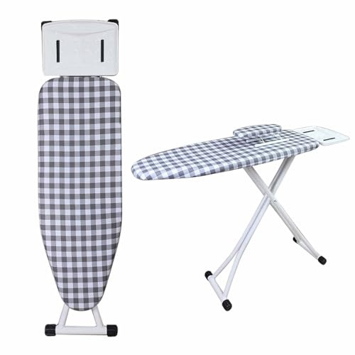 91cm x 31cm Asse Da Stiro,Tavola da Stiro Pieghevole,con poggiaferro,Piedini antiscivolo,altezza regolabile 73-83 cm (Colore : Grigio, Dimensione : 4)