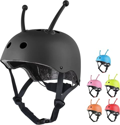 Kids Bike Helmet 43-51cm, Toddler Helmets for Boys Girls Child, Multi-Sport Adjustable Helmet for Cycling Bicycle Skateboard XS Size (Black)