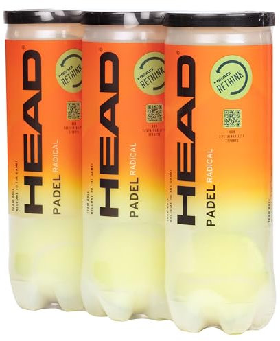 HEAD Padel Radical Padel Bälle - Amazon Exclusive 3 x 3B, Yellow