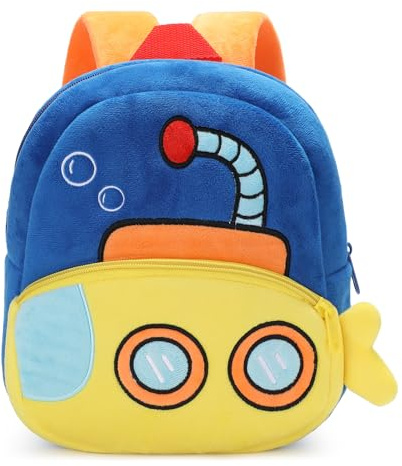 BAIGIO Kinderrucksack Rucksack Kindergarten Mini Kinder Schulrucksack Tiere Kindergartentasche für Jungen Mädchen Kindergartenrucksack Jungen Kleinkind Blau