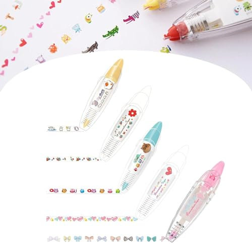 5uds BolíGrafos Decorativos Con DiseñO De Animales, Cinta Correctora Con DiseñO De Animales, Ideal Como Regalo Para NiñOs Y NiñAs (A)
