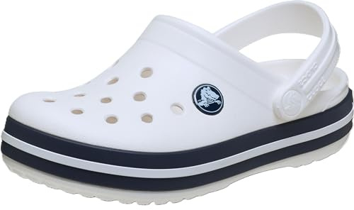 Crocs Unisex Barn, Crocband Clog K, Vit/Marinblå, 13 UK barn, Vit marinblå, 30/31 EU