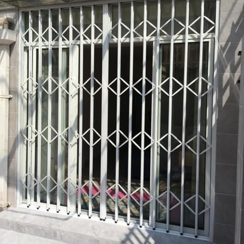 UrbanUp Inferriate per Finestre Barre di Sicurezza Antifurto Bianche per Finestre di Seminterrato, Binario per Porta Scorrevole 50x50Cm/ 140x100Cm/ 100x160Cm, Barre per Finestre(W48xH63in/120x160cm)