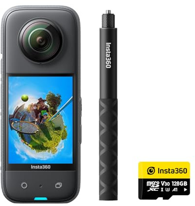 Insta360 X3 Virtual Tour Kit - 360 Virtual Tour Camera, 72MP Photo, 5.7K 360 Active HDR Video, Top Stabilization, Long-Life Replaceable Battery, Great Low Light Performance, WiFi Preview & Transfer