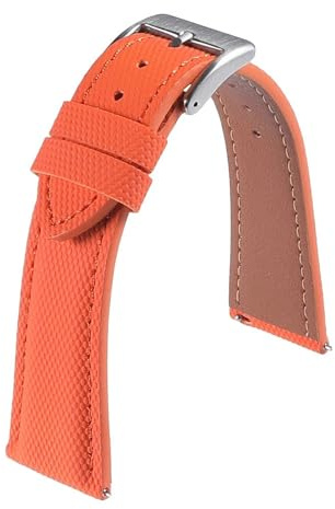 NKCVEZBW Bracelet de montre en toile à voile 20 mm 22 mm, motif toile, PVC, cuir, sangle à dégagement rapide, accessoires compatibles avec les hommes(Orange,22mm)