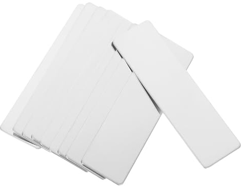 Zerodeko Lot de 10 Porte-badges en Acier Inoxydable Miroir, Plaques Nominatives Métalliques Vierges Épingle, Badges Identification pour Bureau et Entreprise, Gravure Laser Solide, Bords