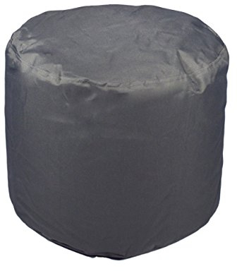 Kinzler S-10118/117 Sitzhocker rund, ca. Ø50 x H40 cm, Outdoor & Indoor, Sitzsack in vielen verschiedenen Farben, wasserabweisender Hocker, anthrazit