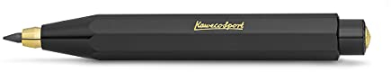 Kaweco CLASSIC SPORT Fallbleistift Black 3.2 mm 5B I Minenbleistift aus hochwertigem Kunststoff in Klassischem Design I Druck-Bleistift nachfüllbar in Schwarz I Druckminenbleistift 10,5 cm