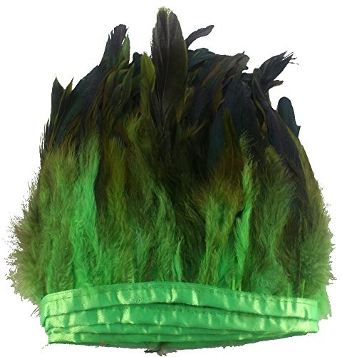 Sowder Fjäderkant med fransar, 12,7–17,8 cm bred, ca 4,5 meter grön