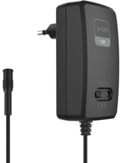 HQ-Power Universal strömadapter 3–12 V DC 1 A 12 W för elektronik och dator, kompakt design med 6 utbytbara kontakter, 1,8 m kabel, svart