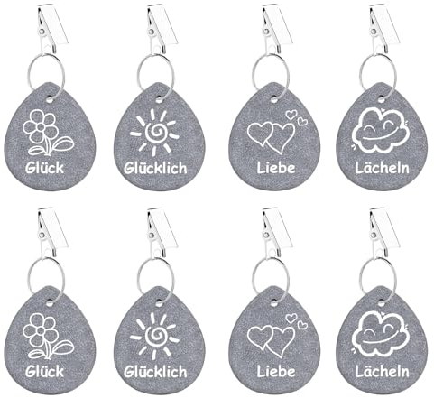 8 Stück Tischdeckenbeschwerer für Draußen Naturstein mit Stahl Klammern Tischdecken Beschwerer Extra Schwer Tischdecke Gewichte Steine Anhänger Tischdeckengewichte für Picknick Garten Party Hochzeiten